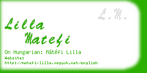 lilla matefi business card